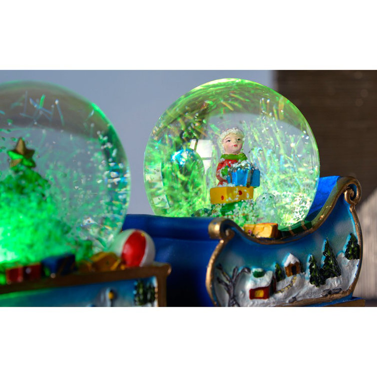 The Seasonal Aisle Christmas Train With 3-Musical Animated Snow Globe ...